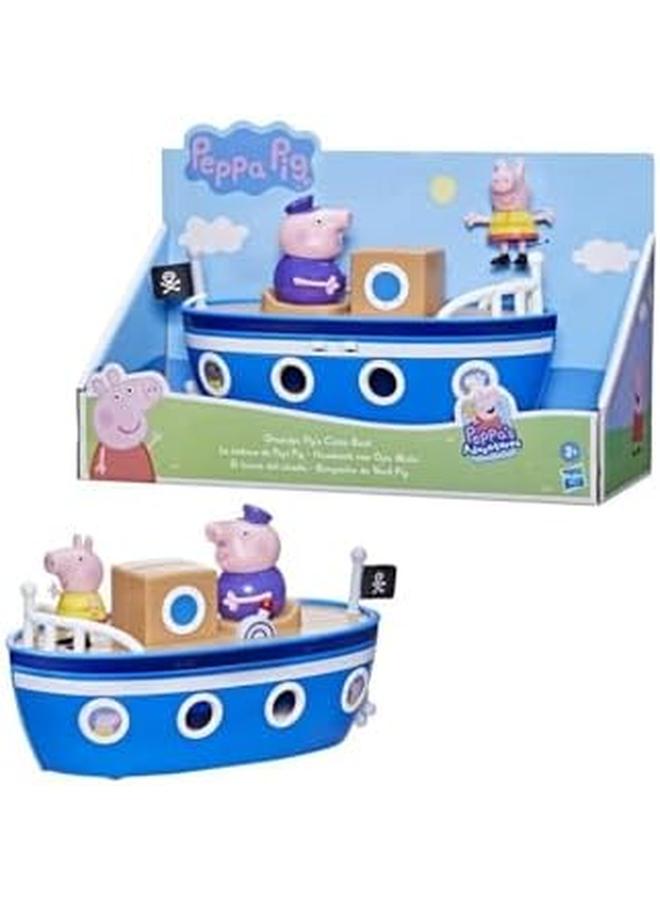 بيبا بيغ لعبة كابينة قارب الجد خنزير لمرحلة ما قبل المدرسة، 1 شكل عجلات دوارة قابلة للإزالة للأعمار من 3 سنوات فما فوق - Image 2