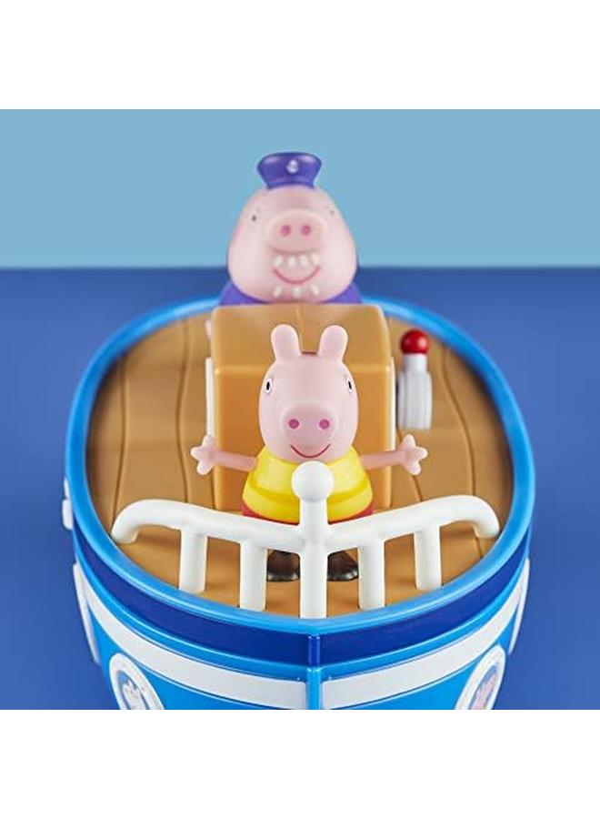 بيبا بيغ لعبة كابينة قارب الجد خنزير لمرحلة ما قبل المدرسة، 1 شكل عجلات دوارة قابلة للإزالة للأعمار من 3 سنوات فما فوق - Image 4