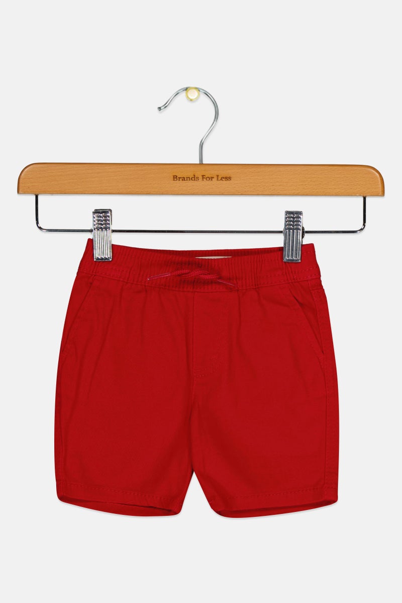 Levi's Toddlers Boy Solid Basic Shorts, Red - Image 1