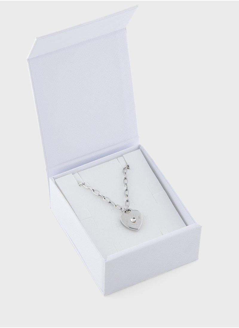 GUESS Jubn05060Jwrht/U 21 Inch Heart Charm Necklace  - Image 4