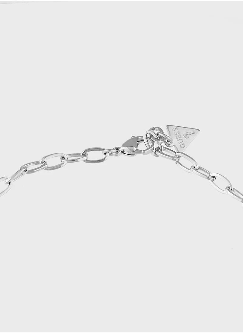 GUESS Jubn05060Jwrht/U 21 Inch Heart Charm Necklace
