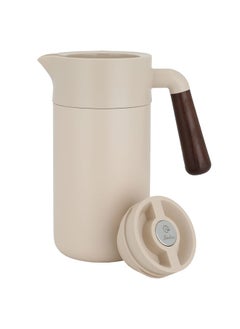 Alsaif Gallery Tara Thermos Light Brown With Wooden Handle 1.2L  - Image 2