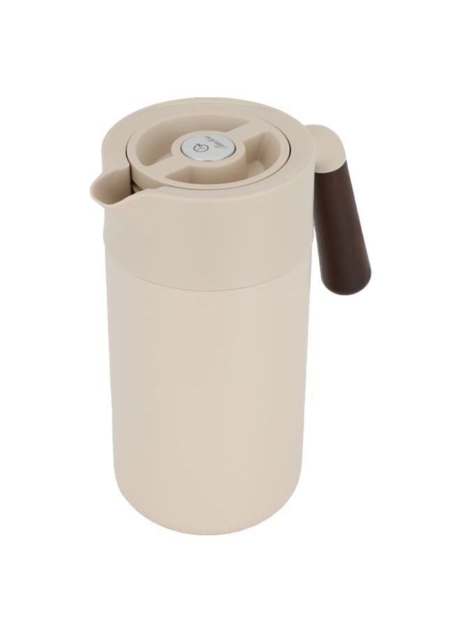 Alsaif Gallery Tara Thermos Light Brown With Wooden Handle 1.2L  - Image 1