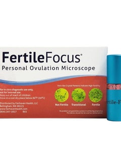 Fertile Focus Ovulation Test Kit - Women's Fertility Tracker and Predictor - 3 Days in Advance - Ovulation Kit - Accurate, Reusable Home Saliva Test - Results in Five Minutes