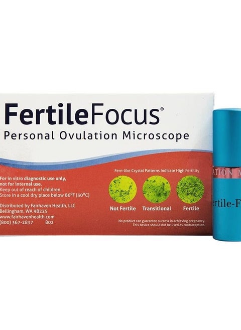 Fertile Focus Ovulation Test Kit - Women's Fertility Tracker and Predictor - 3 Days in Advance - Ovulation Kit - Accurate, Reusable Home Saliva Test - Results in Five Minutes