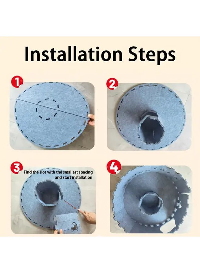 Advanced Gray Cat Tunnel Nest Playground Cozy Warm Pet Bed Durable Scratch Resistant Felt Easy Assemble - Image 4