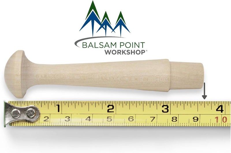 Balsam Point Workshop مسامير شاكر مقاس 3-1/2 بوصة مع لسان مقاس 5/8 بوصة - عبوة من 10 قطع - خطافات خشبية من خشب البتولا الصلب غير المنجزة، لرفوف تعليق المعاطف، تعليق المناشف، الأكواب أو القدور - للاستخدام في الحرف اليدوية، النجارة ومشاريع DIY - Image 2