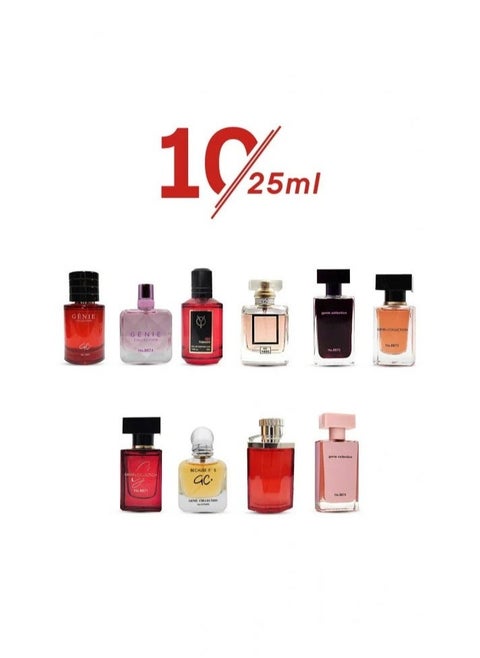 Al-Aadham offered 10 perfumes of 25 ml, manufactured by Mini Gulf Company