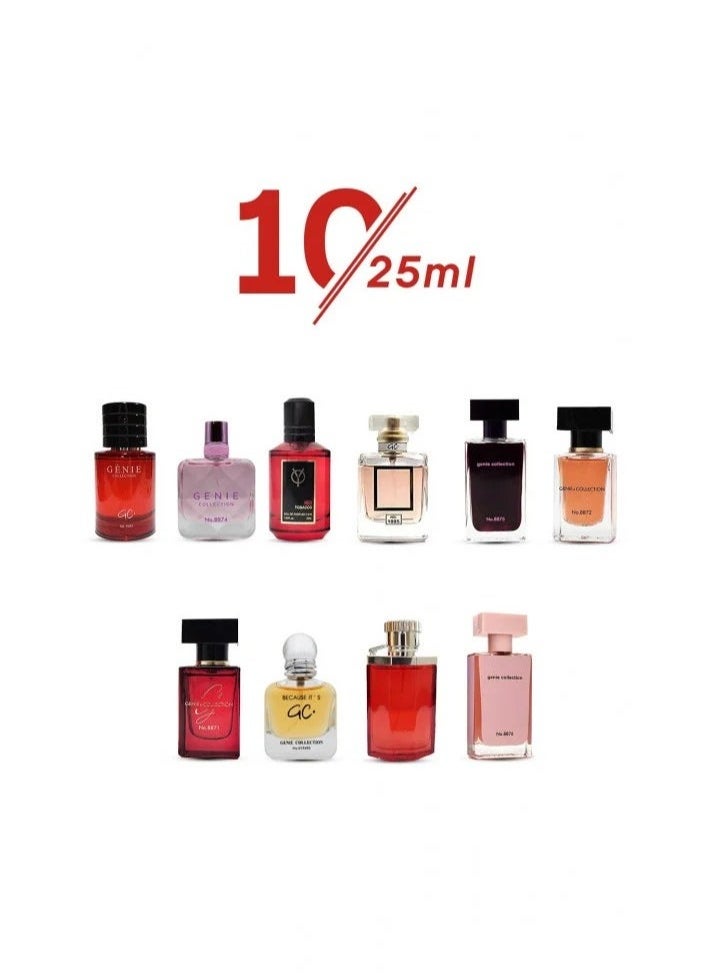 Mini - Al-Aadham offered 10 perfumes of 25 ml, manufactured by Mini Gulf Company - Image 1