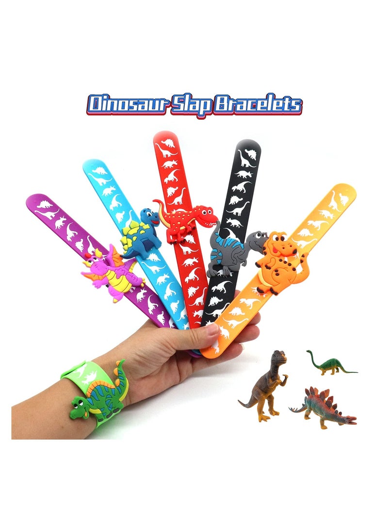 Y&D Dinosaur Silicone Wristbands, Theme Slap Bracelets Party Favors Wristbands Boys&Girls Supplies Carnival Prizes Suit Classroom Exchanging Gifts (6pack)  - Image 4