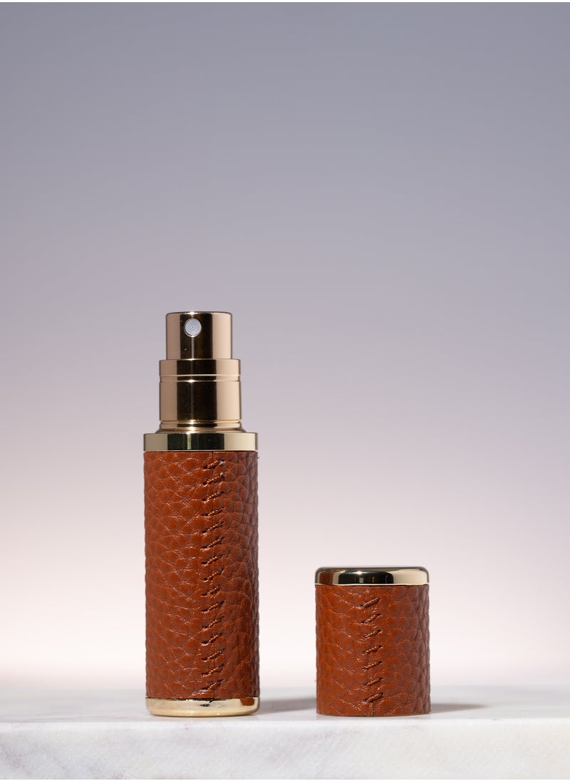 General 5ml Empty Refillable Leather Perfume Bottle (Brown Color)  - Image 2