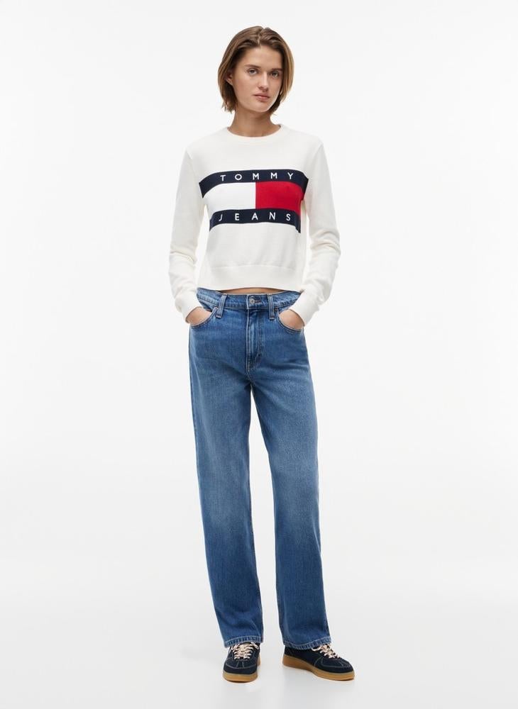 TOMMY JEANS Flag Crew Neck Jumper - Image 4