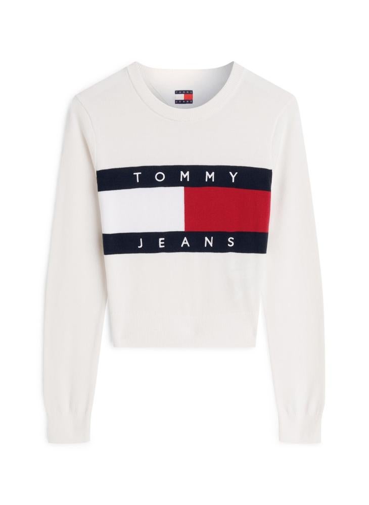 TOMMY JEANS Flag Crew Neck Jumper - Image 5