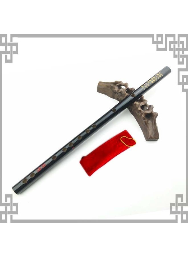 NIBEMINENT Jin Tong Musical Instruments Black Chen Qing Dizi – Traditional Chinese Bamboo Flute