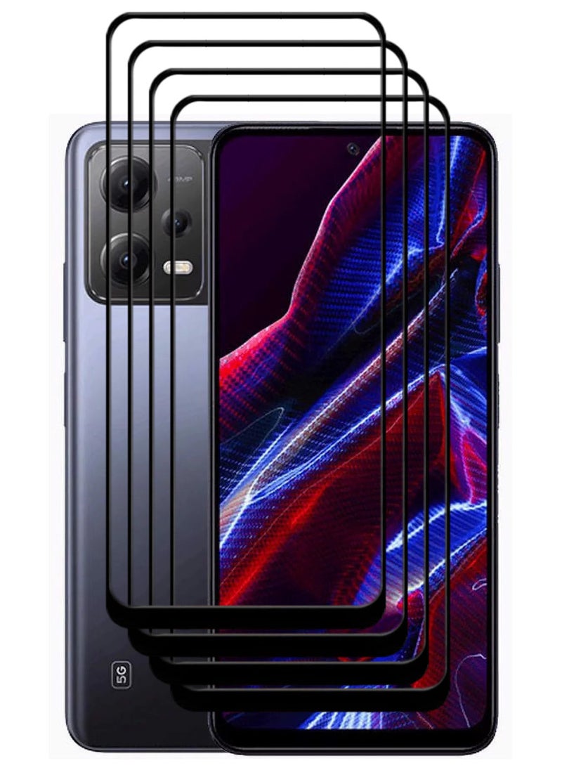 ACLIX 4 Pieces Antistatic ESD Dustproof Premium Quality High Definition Tempered Glass Screen Protector Designed For Xiaomi Poco X5 - Image 1
