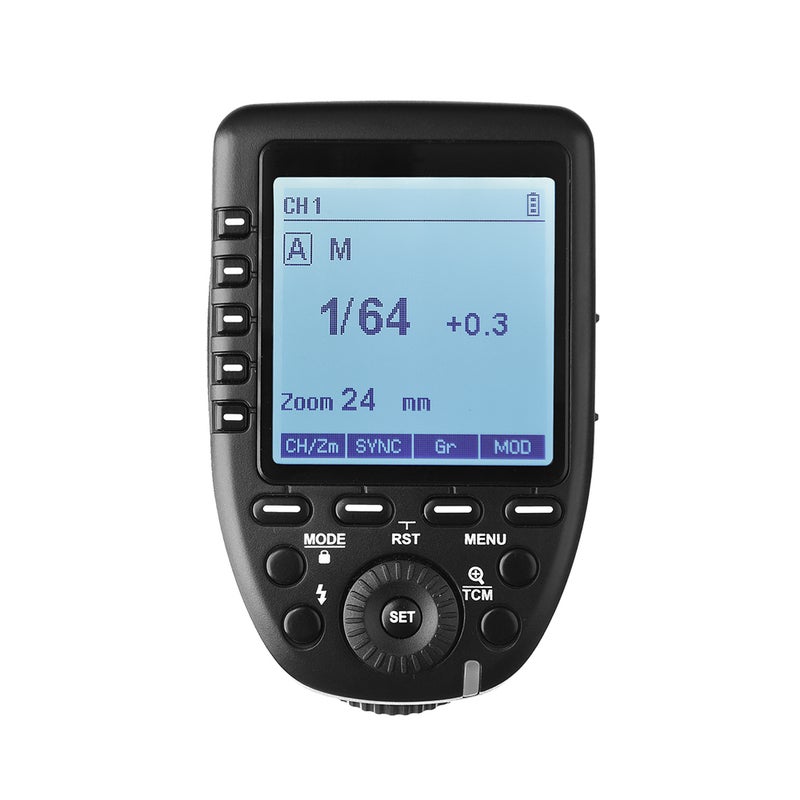 مُحفز إشعاع فلاش E-TTL II Xpro-C مرسل لاسلكي بنظام X يبلغ تردده 2.4 جيجاهرتز و 32 قناة و 16 مجموعة يدعم التلاش التلقائي TTL و سرعة التوقف عالية HSS بنسبة 1/8000 ثانية لمنظارات كانون EOS سيريس وللأضواء الفلاشية للسيريس من المنظارات والفلاشات الخارجية والفلاشات الاستوديوية - Image 1