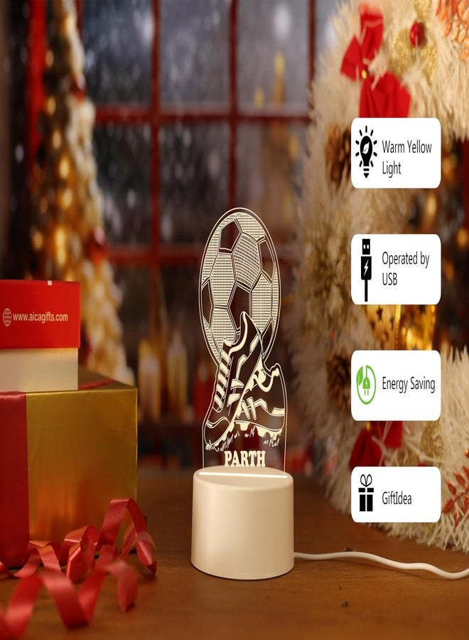AICA Personalized Name Football LED Lamp | Birthday Gift for Teenage Boys Men Boyfriend Kids (Football with Shoes) - Image 3