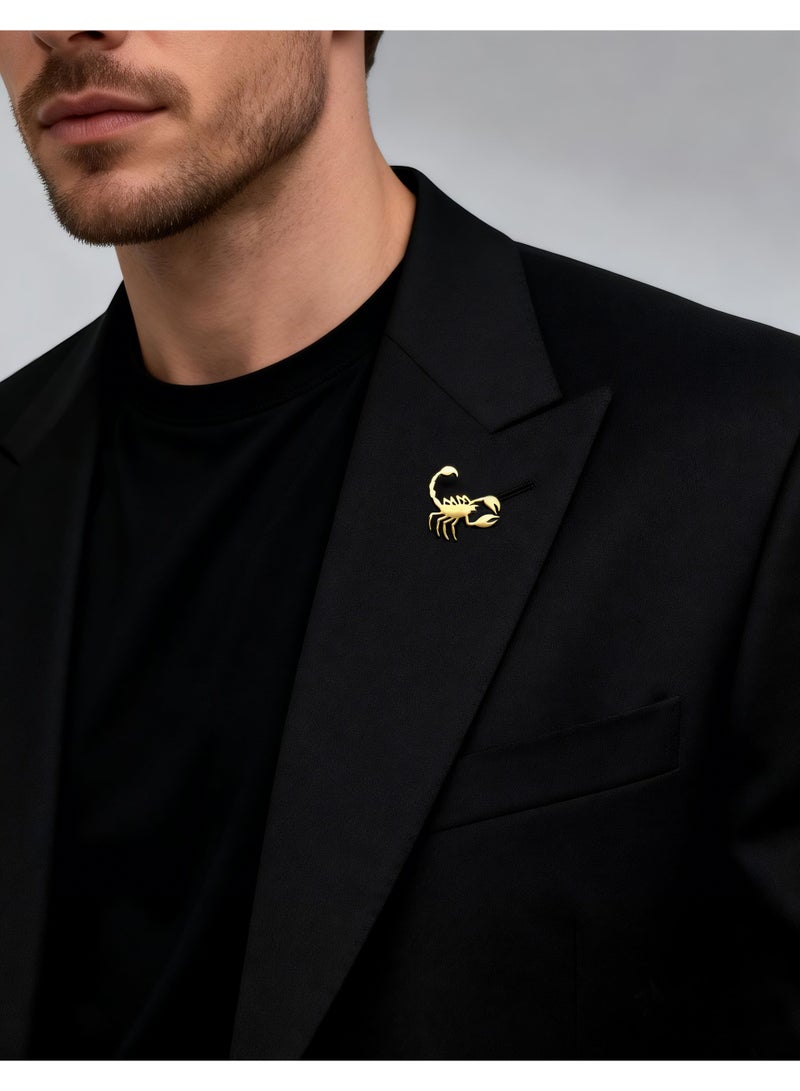 HomeNoor Vintage Gold Scorpion Brooch, Premium Stainless Steel Lapel Pin, Stylish Suit Accessory for Business, Wedding, Formal & Casual Outfits, Ideal Gift for Men & Women - Image 3