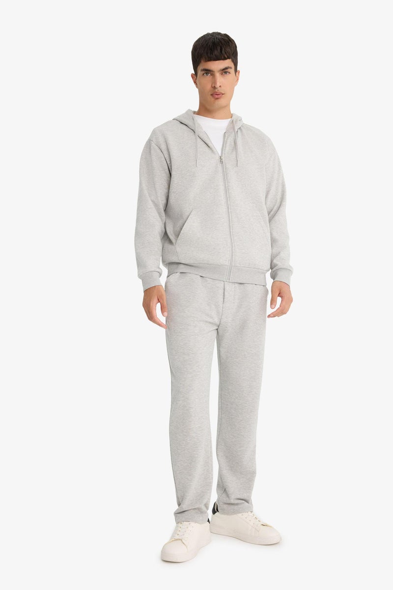 DeFacto Grey Man Regular Fit Basic Straight Leg Sweatpants Casual - Image 5