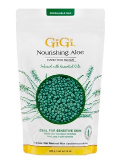 GiGi Nourishing Aloe Hard Wax Beads for Hair Removal, 14 oz bag