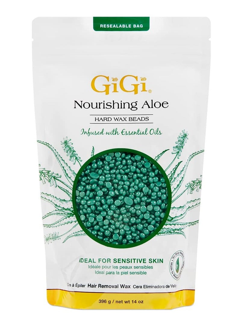 GiGi - GiGi Nourishing Aloe Hard Wax Beads for Hair Removal, 14 oz bag - Image 1