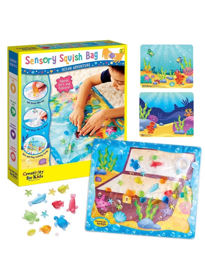 Creativity for Kids Creativity for Kids Sensory Squish Bag: Ocean Adventure - Toddler Sensory Mat, Calming Toys and Motor Skills Activities for Kids Ages 3-5+, Busy Board, Calm Down Corner Supplies  - Image 1