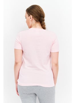 Champion Women Sportswear Fit Short Sleeve Brand Logo Outdoor Top, Pink  - Image 3