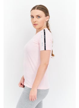 Champion Women Sportswear Fit Short Sleeve Brand Logo Outdoor Top, Pink  - Image 2