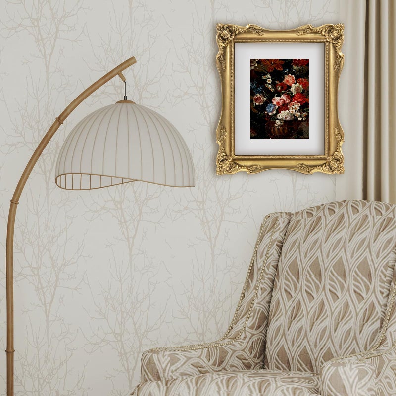 FJXMFRAME 8x10 Vintage Picture Frame Gold, Ornate Baroque Gothic Victorian Frames with Mat for 5x7 or 8 x 10 Photos, Tabletop or Wall Display, Antique Home Decor Accent - Image 4
