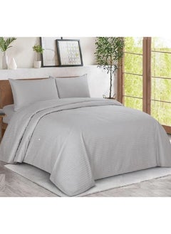Generic 4Piece Bed Sheet Set With Elasticated Edges Classic 100% Cotton King Size Hotel-L015  - Image 2