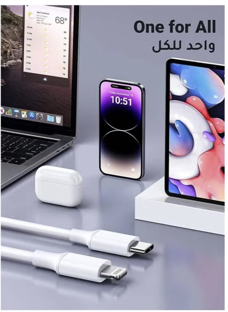 Apple iPhone Charger Cable 1M[MFi Certified] USB C to Lightning Cable Fast Charging Power Delivery PD 20W iPhone Cable for iPhone 14/14 Pro/14 Plus/14 Pro Max, iPad Pro, iPhone 8-13 All Series - Image 3