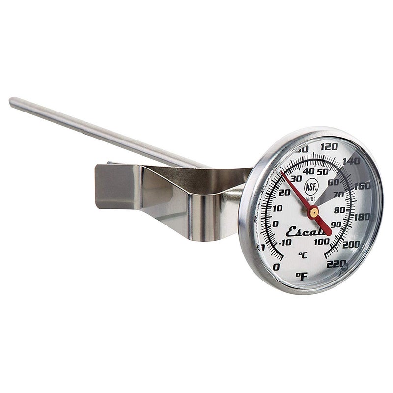 Escali Escali AHB1 Instant Read Large 175inches Dial Beverage Thermometer Liquid Milk Coffee Tea Stainless Steel HandsFree Kitchen Thermometer NSF Certified Commercial