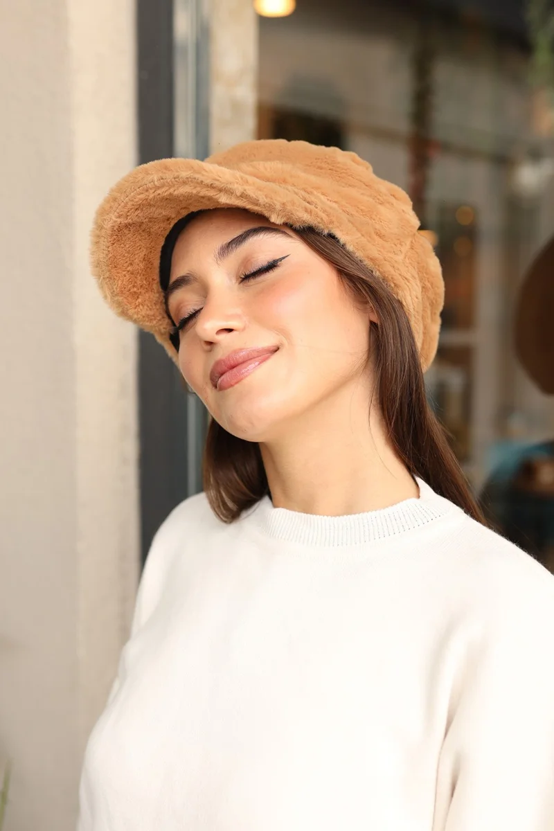 ريمسا مايو Remsa Swimsuit Women Plush Captain Sailor Hat Rkş-05 Camel