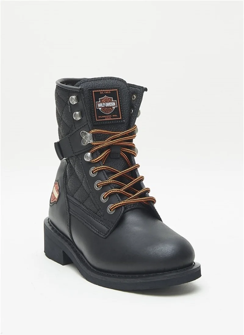 HARLEY DAVIDSON New Worker Black Oiled Leather Women's Boots Shoes V4