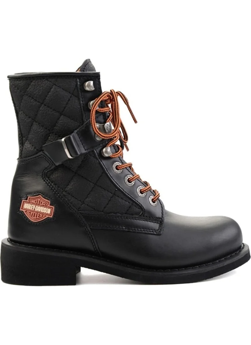 HARLEY DAVIDSON New Worker Black Oiled Leather Women's Boots Shoes V4