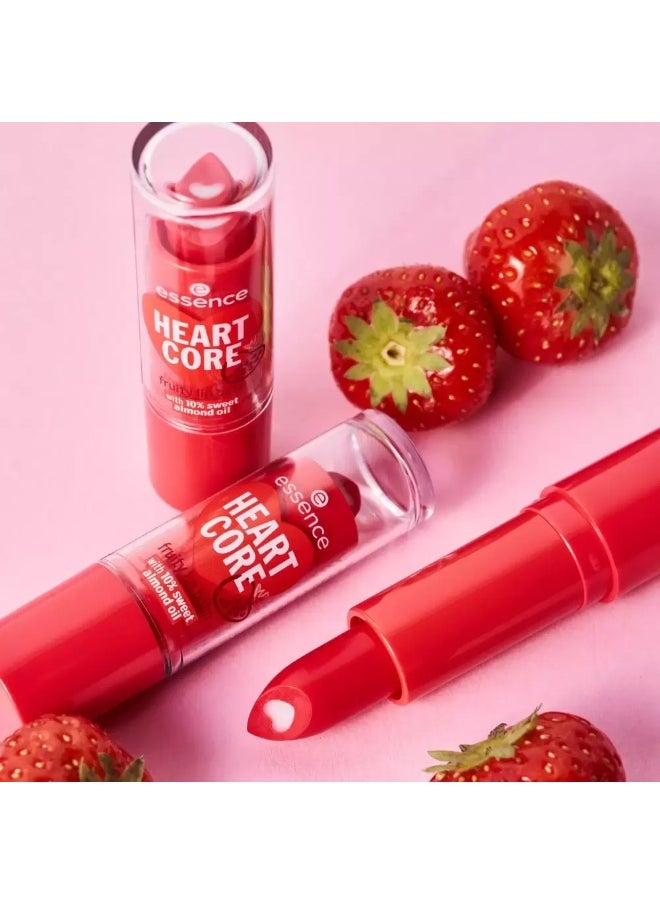 Essence Essence Heart Core Fruity Lip Balm With 10 Percent Almond Oil- 02 Sweet Strawberry  - Image 3
