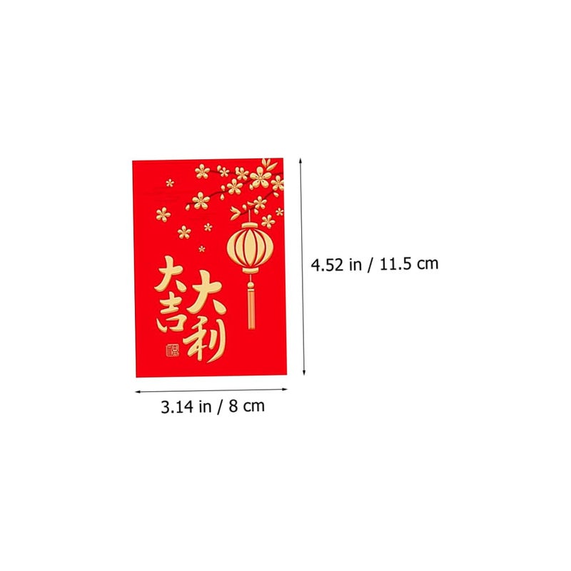 36 Pcs Chinese Red Envelopes Foil Stamped Hongbao for Lunar New Year Random Style - Image 3