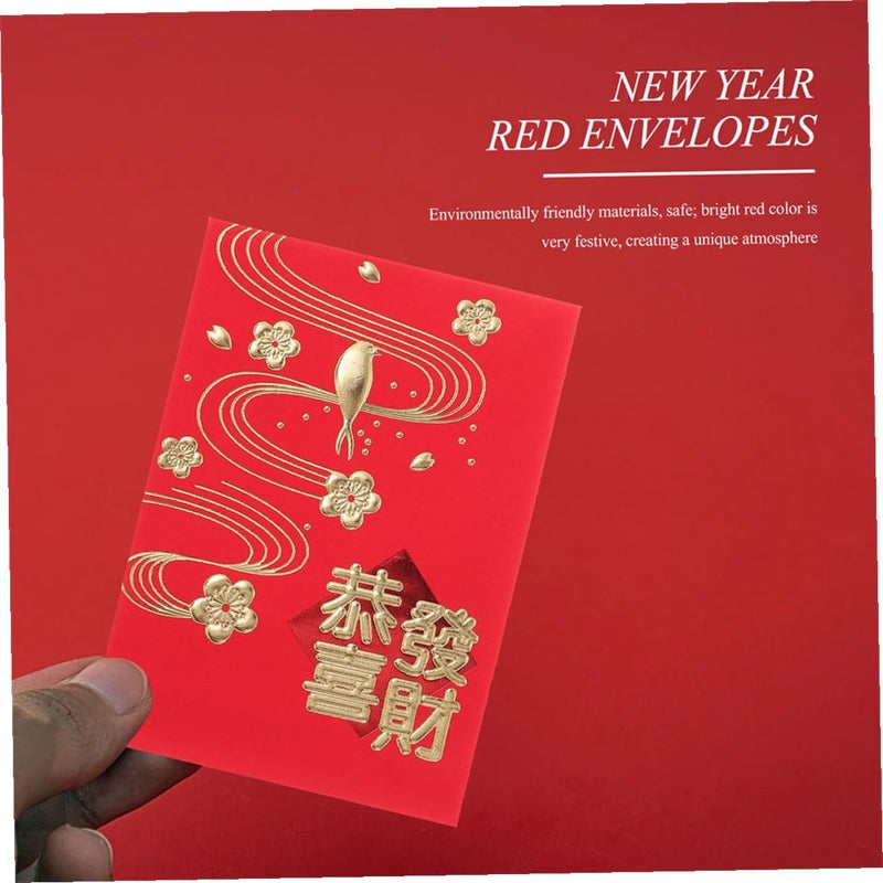 36 Pcs Chinese Red Envelopes Foil Stamped Hongbao for Lunar New Year Random Style - Image 4