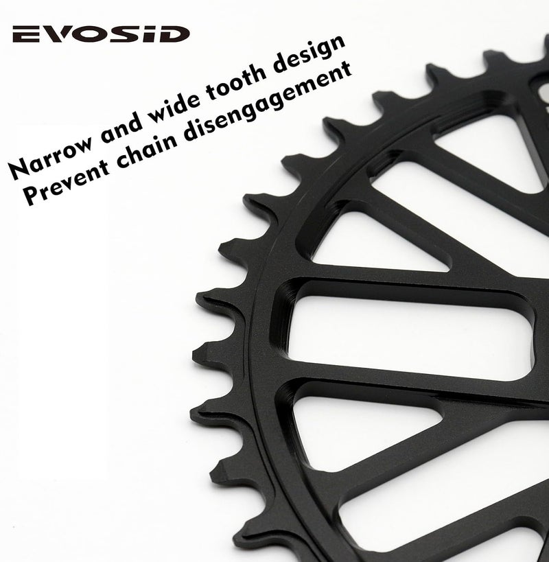 EVOSID Road Bike Chainring Direct Mount 3mm Offset 40T 42T 44T 46T 48T Narrow Wide CNC 7075 Aluminum for SRAM Crankset - 44T - Image 3