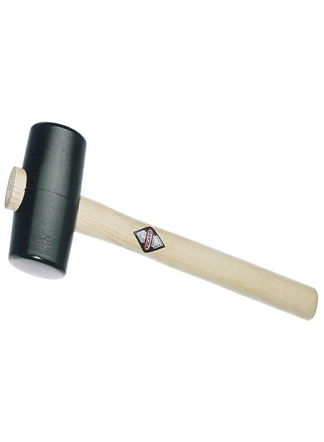 Picard Rubber Mallet Gr. 2 480g - Black Rubber Head with Flat Faces, Ash Wood Handle, For Sensitive Work, Hardscaping & Landscaping, 115mm Length, 65mm Diameter, 2510711-2