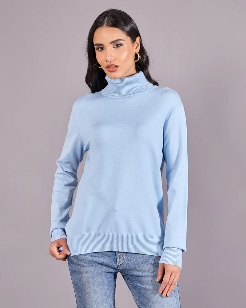 ردتاغ Women Blue Plain Pullover