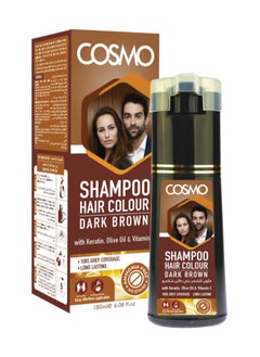 COSMO شامبو لون الشعر بني غامق 180 مل 