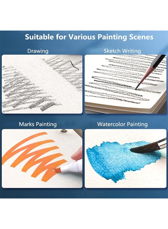 Thick Sketchbook for Art Students, Sketch Book for Drawing, with 60 Sheets of 16K Sketch Paper, Suitable for Oil Painting and Pencil Drawing, 7.4x10.4 Inch - Image 3