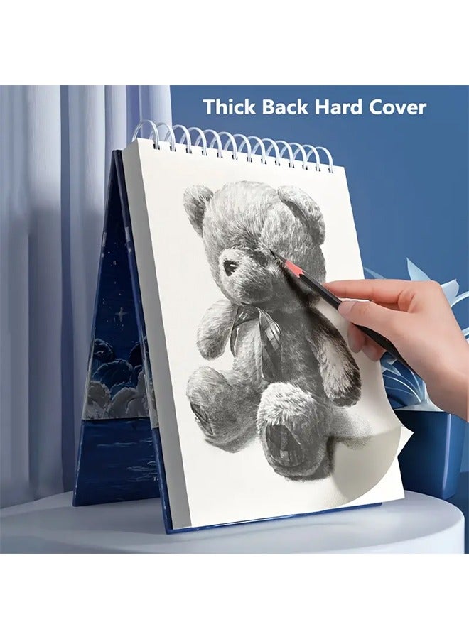 Thick Sketchbook for Art Students, Sketch Book for Drawing, with 60 Sheets of 16K Sketch Paper, Suitable for Oil Painting and Pencil Drawing, 7.4x10.4 Inch - Image 5