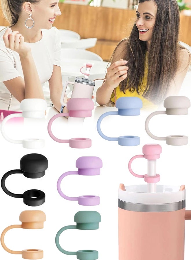 8 PCS Reusable Silicone Straw Covers for Stanley Cup 30 & 40 oz - Image 1