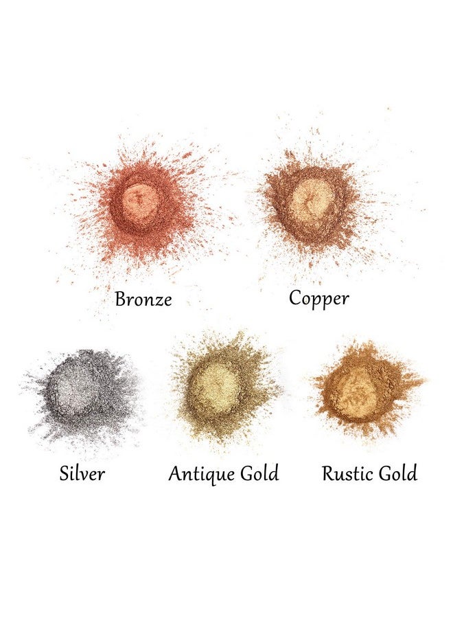 LET'S RESIN - Metallic Pigment Powder 5 Colors Fine Resin Pigment Powder Each Bottle 20Ml Resin Color Pigment For Epoxy Resin Coloring Polymer Clay And Other Crafts - Image 1