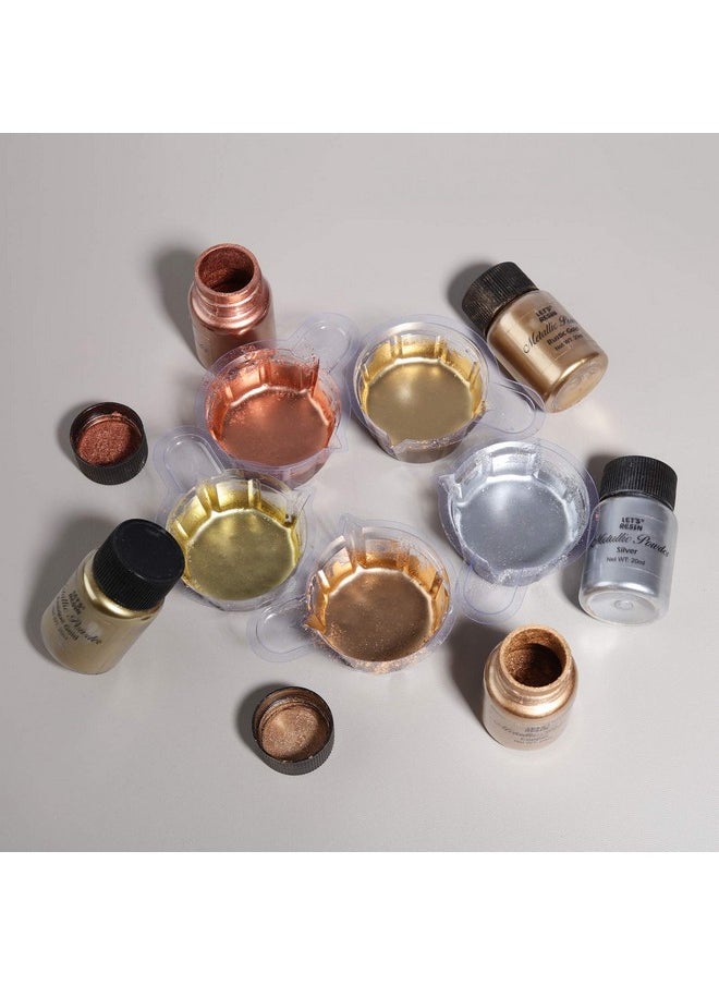 LET'S RESIN - Metallic Pigment Powder 5 Colors Fine Resin Pigment Powder Each Bottle 20Ml Resin Color Pigment For Epoxy Resin Coloring Polymer Clay And Other Crafts - Image 1