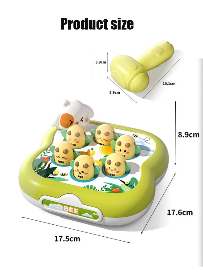Whack A Mole Play Percussion Toys Preschool Toddler Toy，Whack-A-Mole Machine Kids Toys Boys and Girls Infant Cartoon Early Education Toys Parent-Child Interactive Games Children Gift Mini Whack-a-mole Portable Game Machine，Hot Bee Toys（Blue） - Image 2