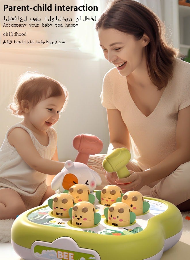 Whack A Mole Play Percussion Toys Preschool Toddler Toy，Whack-A-Mole Machine Kids Toys Boys and Girls Infant Cartoon Early Education Toys Parent-Child Interactive Games Children Gift Mini Whack-a-mole Portable Game Machine，Hot Bee Toys（Blue） - Image 3