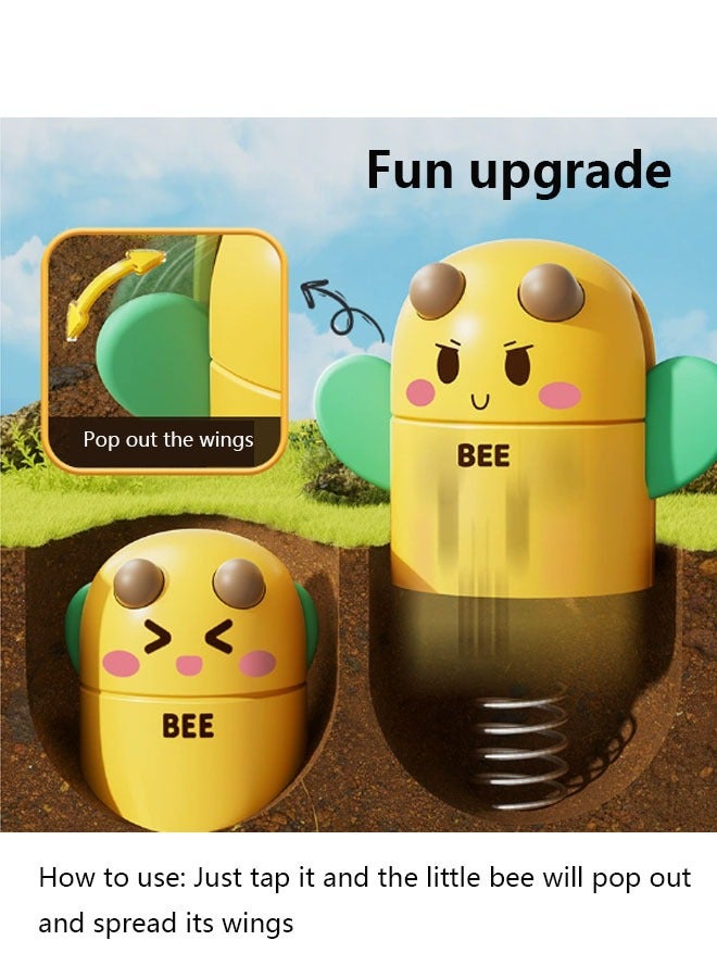 Whack A Mole Play Percussion Toys Preschool Toddler Toy，Whack-A-Mole Machine Kids Toys Boys and Girls Infant Cartoon Early Education Toys Parent-Child Interactive Games Children Gift Mini Whack-a-mole Portable Game Machine，Hot Bee Toys（Blue） - Image 5